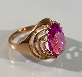 Prsteň ružové zlato - 6