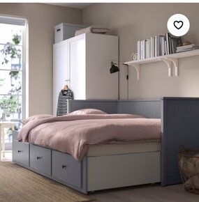 Rozkladacia posteľ Hemnes ikea sivá - 6