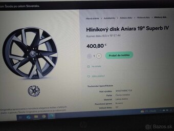 19" originál SUPERB 3,4 + zimné pneu. - 6