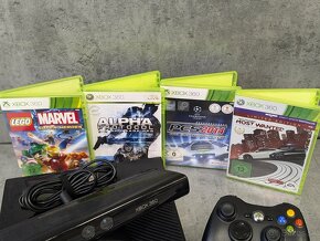 Xbox 360 E, HDD, Kinect, ovládač + 6 hier (LEGO, NFS, ...) - 6