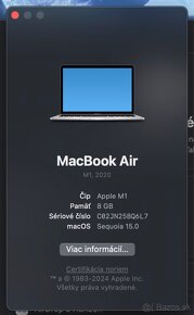 Macbook Air M1 vynikajúci stav, bez škrabanca - 6