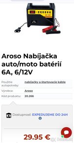 Nabíjačka  auto - moto batérií - 6