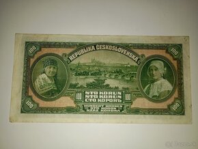 VZÁCNÁ BANKOVKA 100 KČS 1920, JEDNOPÍSMENNÁ, NEPERFOROVANÁ - 6