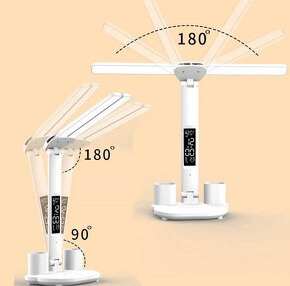 USB LED stolová lampa s hodinami - 6