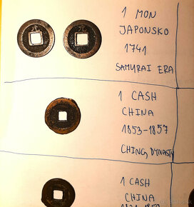 Japonské mince - samurajská éra, čínske mince dynasie ching - 6