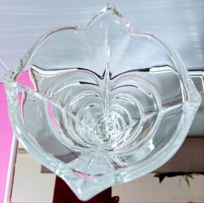 Retro sklenená váza  a  misa na ovocie - 6