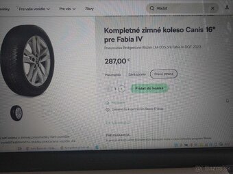 Alu ŠKODA FABIA 4 R 16 originál zimné sada. - 6