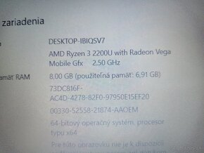 rozpredám funkčný notebook Hp 255 g7 - 6