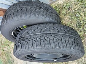 2 ks plech disky VW 5x112 r16 + zimné Uniroyal 205/60 r16 - 6