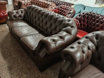 CHESTERFIELD ŠTÝL,KOŽENÁ 3+2+1 - 6