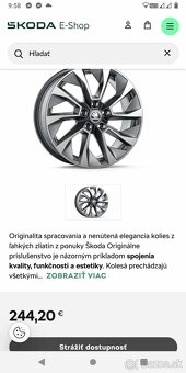 17" alu ŠKODA KAROQ 100 % stav + letné pneu. - 6