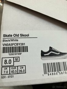 Vans 40.5 (8) skate old skool - 6