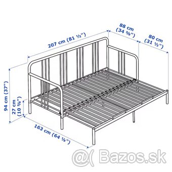 FYRESDAL, Rám rozkladacej postele - 6