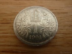 R-U vzácnejšia 1 koruna 1901 v krásnom zberateľskom stave - 6