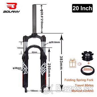 Vidlica pre 20" bicykel Bolany - 6