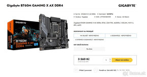 GIGABYTE B760M GAMING X AX DDR4, socket 1700, WIFI, záruka - 6