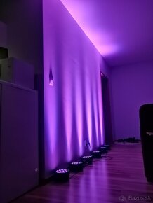 4ks led par reflektory na diaľkové ovládanie s TAŠKOU - 6