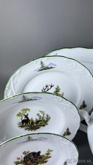 Jedálenský servis, NOVÝ, poľovnícky porcelán - 6