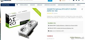 GIGABYTE GeForce RTX 4070 Ti SUPER AERO OC 16G - 6