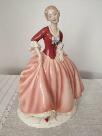 Royal dux žena so psíkom porcelánová soška 33 cm - 6