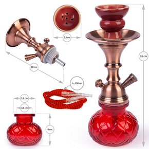 Fajka vodná SHISHA 26cm/1 - 6