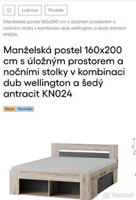 Manželská posteľ s úložným priestorom - 6