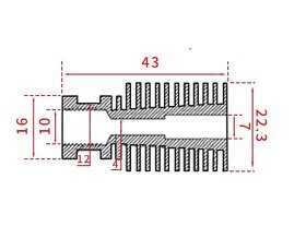 5Ks Chladič extrúdera 3D tlačiarne V6 bowden - 6