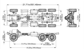 RC military expedičné auto 6x6 1:12 - 6