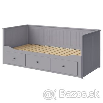 Ikea Rozkladacia posteľ s 3 zásuvkami, sivá, 80x200 cm - 6