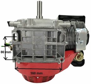 Benzínový motor 7HP 5,2kW hriadeľ 20mm + 0,6L olej +remenica - 6