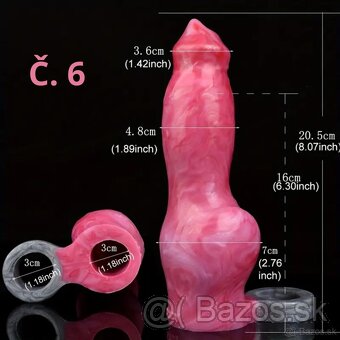 Intímne pomôcky – unikátne - psí dračí - návlek - Vibrator - 6