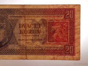 Originál 20 korún 1926 1.ČSR - 6