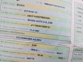 Predám Škoda Octavia 1,9Tdi 66kw - 6