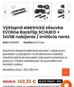 Výklopná elektrická zásuvka EVOline BackFlip - 6