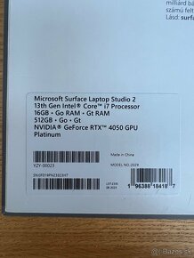 Predám MICROSOFT SURFACE LAPTOP STUDIO 2, i7, 13th, 16GB/512 - 6