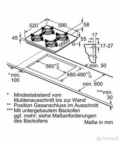 Plynová varná doska BOSCH - 6