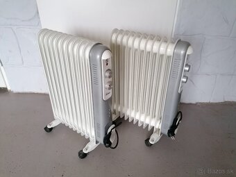 Olejový radiátor (elektrický ohrievač) 2500W - 2 kusy - 6