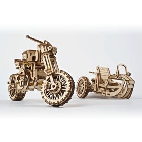 Ugears 3D drevené mechanické puzzle UGR-10 Motorka - 6