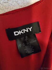 Zamatové bordové šaty DKNY - 6