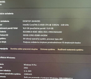 Predám dotykový 24"AIO DELL/ i5-8500/ 512GB SSD/ 1000GB HDD - 6