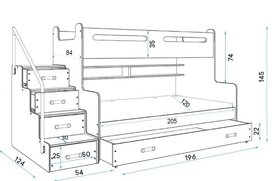 Znížená cena Detská Poschodová posteľ - 6