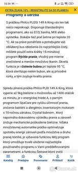 Práčka Philco PLDSI 149 A King - 6