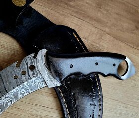 lovecký Damaškový nôž KARAMBIT 23,5 cm ručně vyrobeno - 6