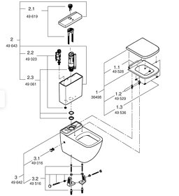 Wc GROHE (nový) komplet - 6