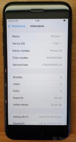 pekný zachovalý iPhone SE 2020 64 GB čierny dobrá cena - 6