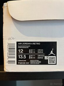 Topánky Jordan 4 white thunder velkosť 46eu - 6