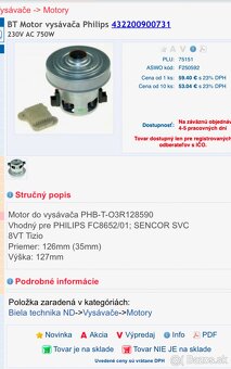 Elektromotor do vysávača Philips - 6