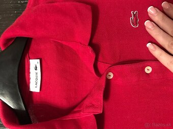 LACOSTE originál Red damske polotricko S/M - 6