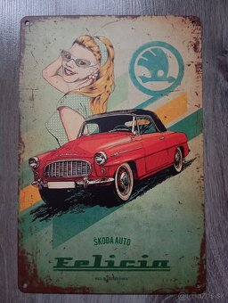 Škoda 100L,120L/LS,110 R,130 RS, Felícia retro tabuľka - 6