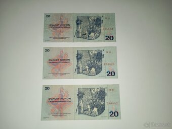 BANKOVKY 20 KČS, 1970, NEJVZÁCNĚJŠÍ SÉRIE M - 6